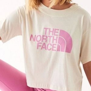 NWT The North Face Women's Half Dome Crop Tee in Vintage White Size Large